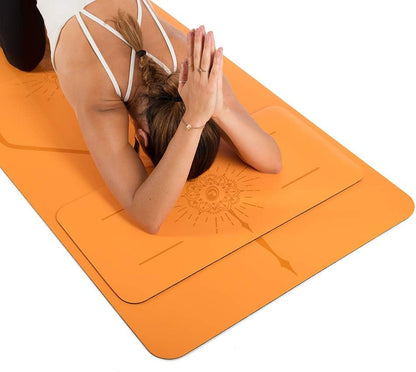 Liforme Yoga Pad - Patented Alignment System, Warrior-like Grip, Non-slip, Eco-friendly, 4.2mm Thick Pad for Knee, Elbow and Hand Support