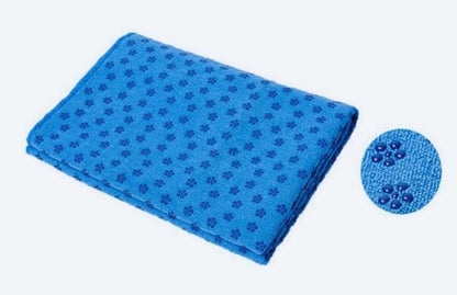 IBL-Yoga Towel, Hot Yoga Mat Towel - Sweat Absorbing Non-Slip for Hot Yoga, Pilates and Workout, 24x72 inches with Grip Dots (Purple)