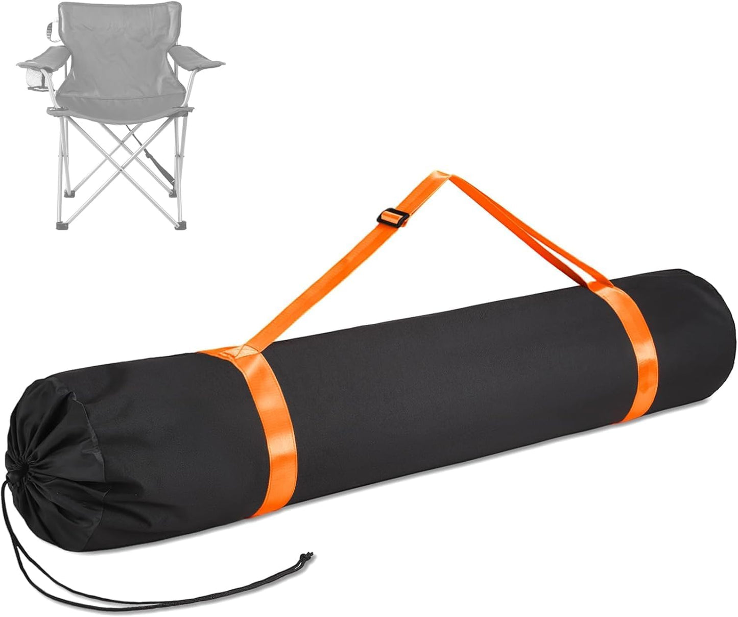 TOBWOLF Extra Large Portable Chair Bag, 51"x11" Folding Camping Chair Storage Bag with Shoulder Strap, Heavy Duty Carrying Sack for Foldable Outdoor Lawn Fishing Chairs, Hammock, Tent, Yoga Mat