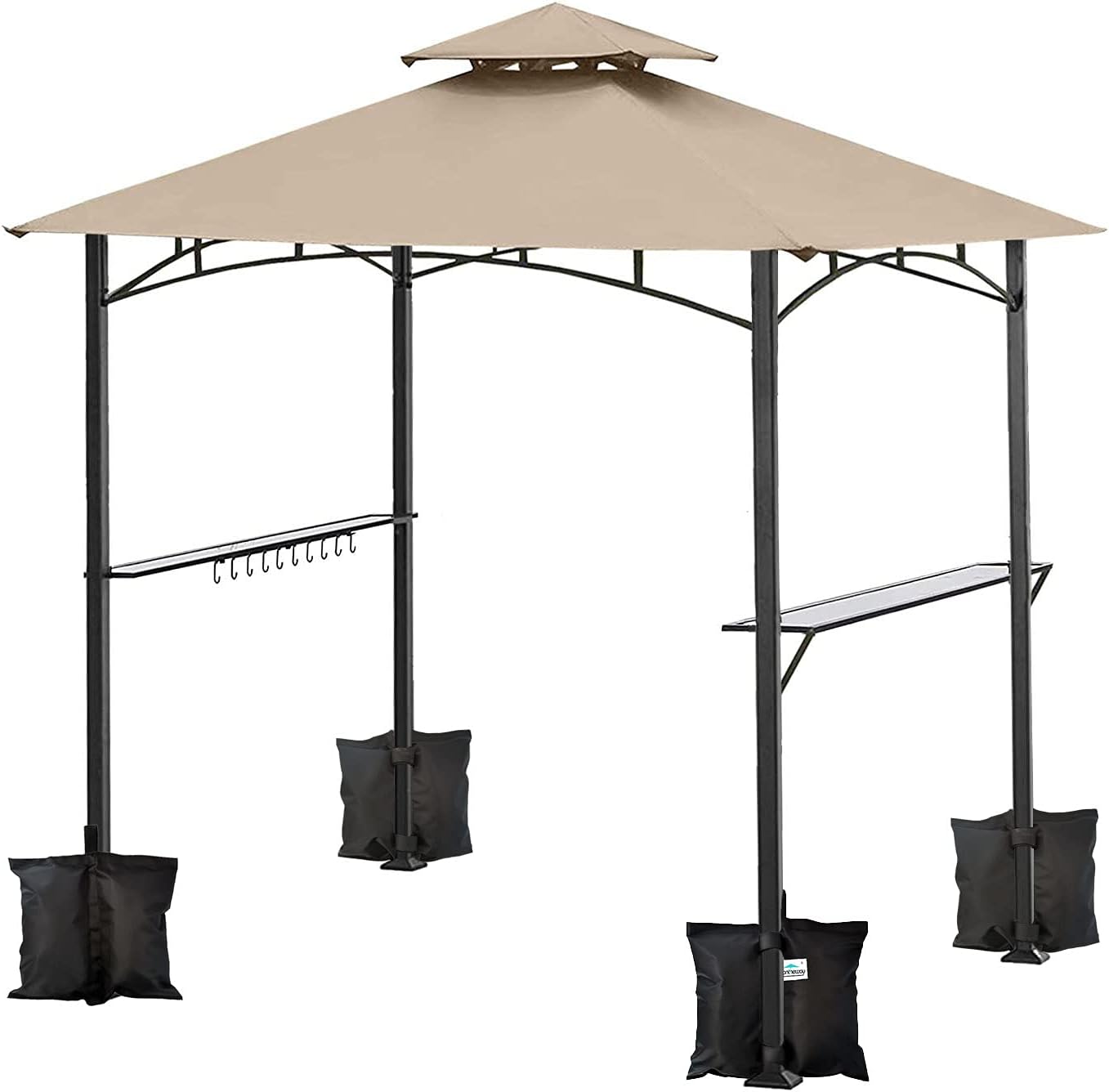 Ontheway Sand Bags for Canopy Tent, Heavy Duty Weights Sandbags, 4pcs-Pack (Black)