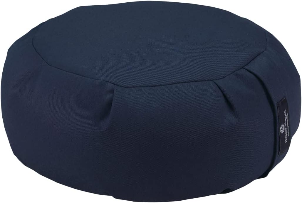 Hugger Mugger Zafu Meditation Cushion - Support in Cross-Legged Sitting, Buckwheat Filled, Durable Fabric, Convenient Handle, Handmade in USA