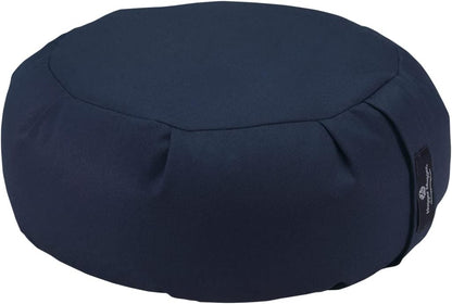 Hugger Mugger Zafu Meditation Cushion - Support in Cross-Legged Sitting, Buckwheat Filled, Durable Fabric, Convenient Handle, Handmade in USA