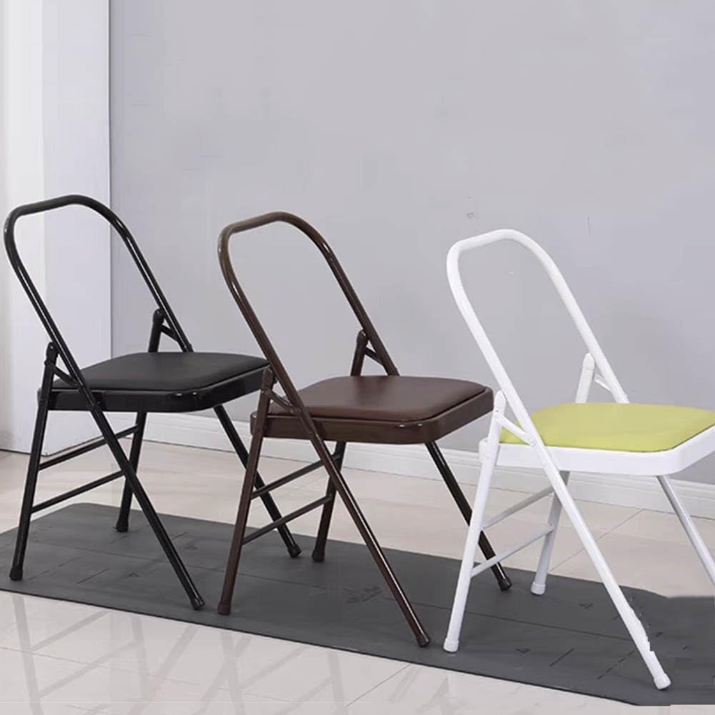 Yoga Inversion Chair, Iyengar Yoga Chair,Pilates Chair,Backless Yoga Chair Prop,Home Exercises Reinforced Design,Black