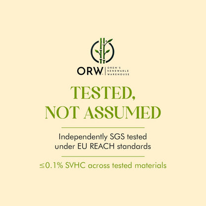 ORW Cork Yoga Block – FSC Natural Cork, 9”x6”x3”, 1.5 lb Dense Stability Block, Non-Slip Grip, REACH Tested