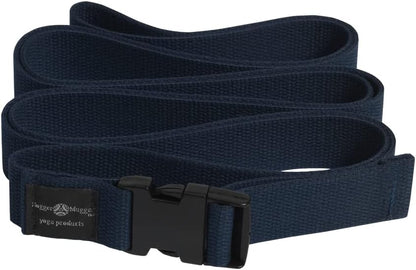 Hugger Mugger Quick-Release 10 ft. Yoga Strap - Black - Super Strong Cotton, Easy to Attach and Release, Easily Adjustable