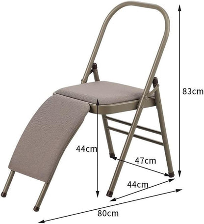 Yoga Chair with Detachable Lumbar Back Support Yoga Practice Balance Chair Yoga Auxiliary Chair,for Conference Rooms Outdoor Spaces,Grey