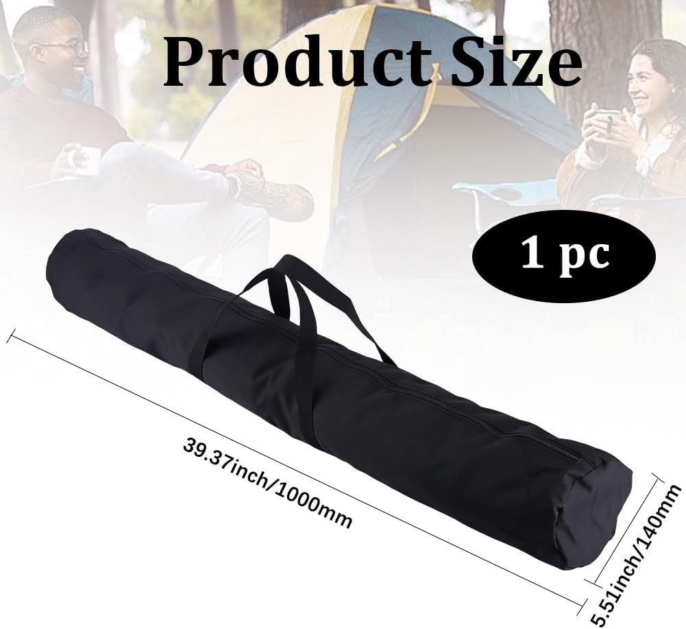 GORGECRAFT Black Protective Carrying Chair Bag 57.1x13.7 inch Big Polyester Camp Chair Replacement Bag with Drawstring Shoulder Strap for Foldable Hammock Yoga Mat Umbrella Tent Rectangle