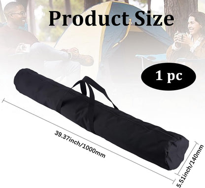 GORGECRAFT Black Protective Carrying Chair Bag 57.1x13.7 inch Big Polyester Camp Chair Replacement Bag with Drawstring Shoulder Strap for Foldable Hammock Yoga Mat Umbrella Tent Rectangle