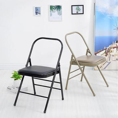 Yoga Auxiliary Chair Portable Folding Yoga Chair with Non-Slip Feet Covers Thickened Folding Balance Handstand Training Tool Abs Strength Training