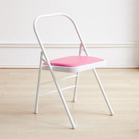 Foldable Yoga Chair with Backrest - Lightweight Yoga Stool for Home, Iyengar Yoga Support, Portable Exercise Chair, Yoga Props for Comfort
