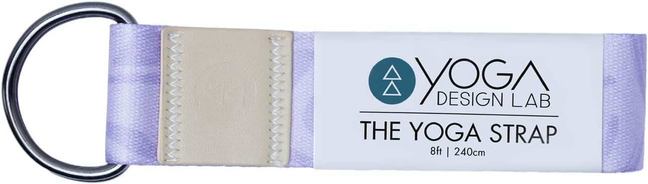 yogadesignlab | The Yoga Strap | Luxurious, Extra Long, Super Soft, Eco Printed | Studio Quality, Adjustable | Safely Stretch Further and Hold Longer | 8 ft Long