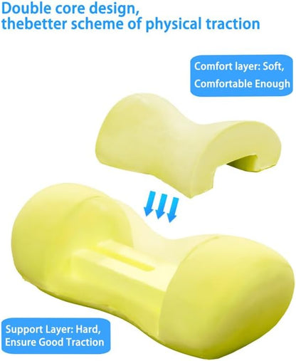 Bespilow Small Neck Roll Pillow,Say Goodbye to Neck Pain, Cervical Memory Foam Pillow for Tension Muscle Relief, Contour Support, Shoulder Pain Relaxer with Breathable Pillowcase, Odorless
