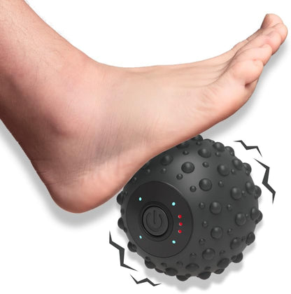ZeenKind Vibrating Peanut Massage Ball for Plantar Fasciitis, Muscle Pain Relief with 4 Speed, Deep Tissue Therapy for Myofascial Release & Muscle Recovery, Neck Back Foot Roller Massager