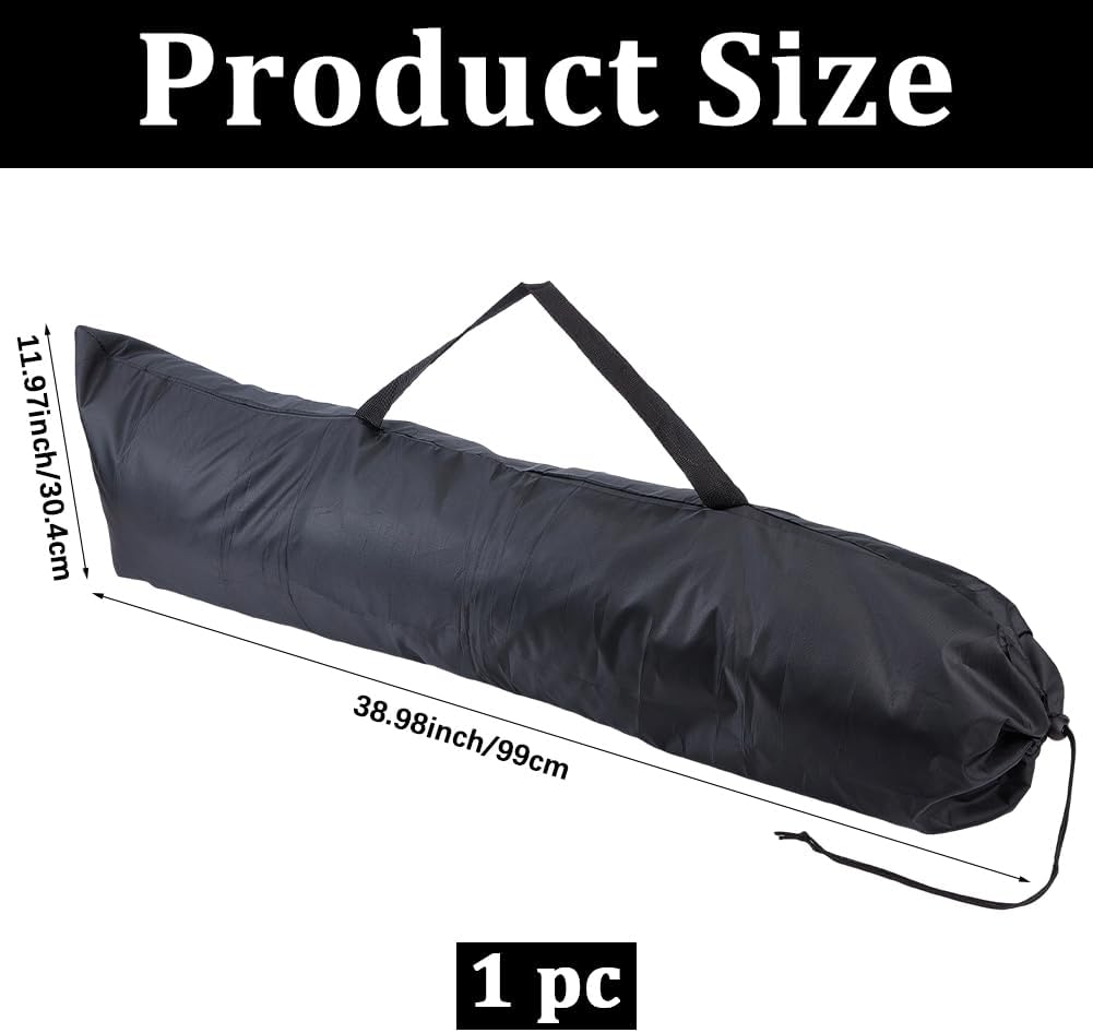 GORGECRAFT Black Protective Carrying Chair Bag 57.1x13.7 inch Big Polyester Camp Chair Replacement Bag with Drawstring Shoulder Strap for Foldable Hammock Yoga Mat Umbrella Tent Rectangle