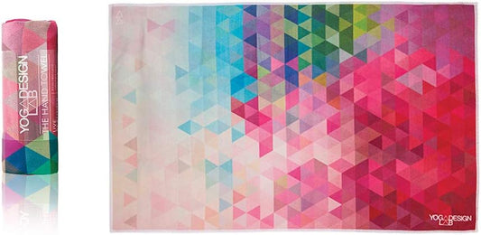yogadesignlab | The Hand Towel | Premium Non Slip Hand Towel | Designed in Bali | Colorful Eco Printed + Quick Dry + Soft | Hot Yoga, Bikram, Ashtanga, Sport, Barre, Travel (Tribeca Sand)