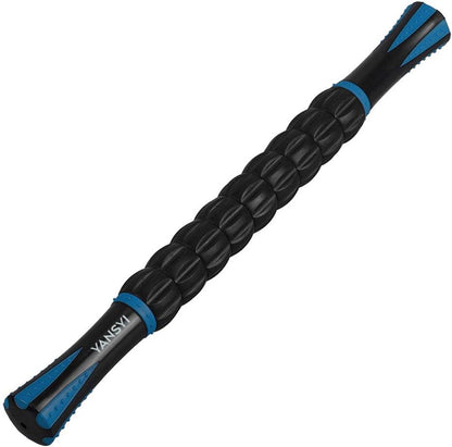 YANSYI Professional 9-Roller Deep Tissue Massage Stick - Portable Muscle Recovery Roller for Athletes, Relieves Post-Workout Soreness & Leg/Back Pain - Portable Physio Tool (Blue)