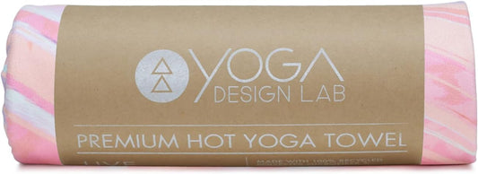 yogadesignlab | The HOT Yoga Towel | Premium Non Slip Colorful Towel | Designed in Bali | Eco Printed + Quick Dry + Mat Sized | Ideal for Hot Yoga, Bikram, Ashtanga, Sport, Travel! (Pearl)