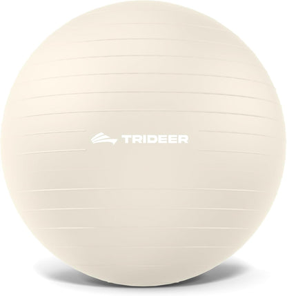 Trideer Exercise Ball for Yoga, Pilates & Fitness – Stability Ball Equipment for Home Gym & Office Chair, Core & Balance Training Accessories, Physical Therapy Equipment, Quick Pump Included, 5 Sizes