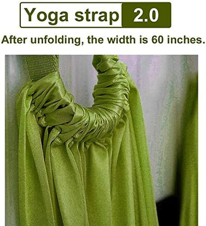 Yoga Stretching Strap, Adjustable Leg Waist Back Stretch Band, Anti-gravity Inversion Exercise Door Flexibility Tensile Trainer for Pilates Dance