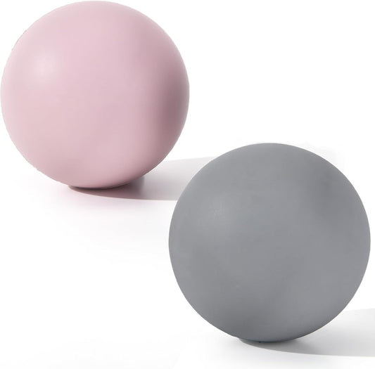 Massage Lacrosse Balls 2 Pack, Rubber Trigger Point Therapy Balls for Deep Tissue Myofascial Release, Plantar Fasciitis & Muscle Soreness Relief, Portable Pain Relief Tool (Purple and Blue)