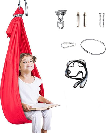 Aokitec Therapy Swing for Kids with Special Needs (Hardware Included) Snuggle Swing Cuddle Hammock Indoor Adjustable Aerial Yoga for Children with Autism, ADHD, Asperger, Sensory Integration
