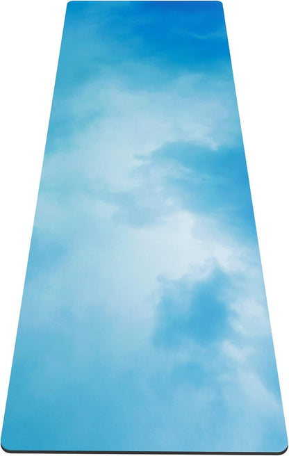 nuveti Yoga Mat Print Extra Thick TPE Non Slip Fitness Exercise Mat with Carrying Bag,72"x24" Extra Thick 6MM Exercise & Workout Mat for Yoga, Pilates Fitness and Floor Exercises - Colors A