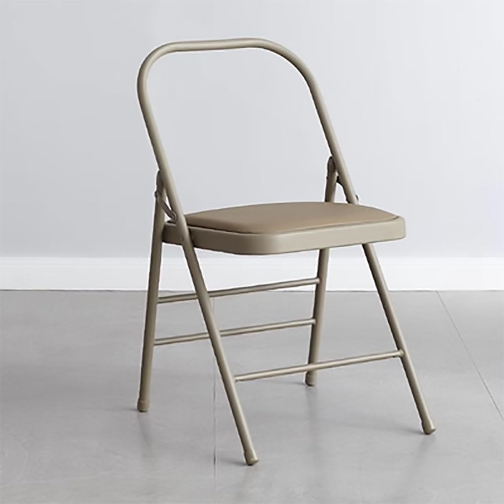 Iyengar Yoga Chair,Double Beam Design,Pilates Yoga Chair,Folding Yoga Chair,Backless Yoga Chair with Non-Slip Foot Pads,Portable Yoga Chair,Adult Yoga Chair,Khaki