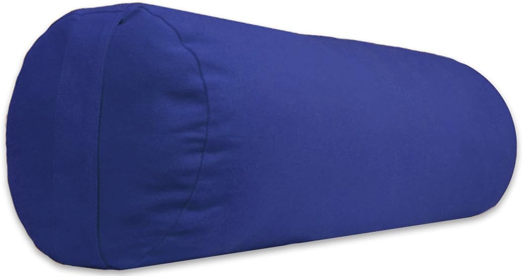 YogaAccessories Small Junior Sized Round Cotton Yoga Bolster