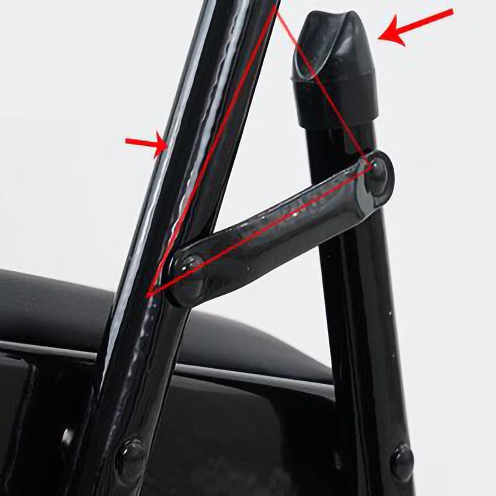 Thickened Iyengar Yoga Chair, Multi-Purpose Metal Foldable Fitness Chair, Yoga with Lumbar Support and Stretching Assistant Chair.,Black Cloth Surface