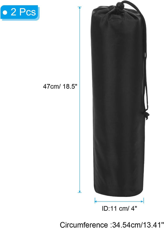 PATIKIL 18 Inch Ultra Mini Chair Replacement Bag, 2 Pack Nylon Foldable Tripod Carry Bag Storage Bag with Shoulder Strap for Outdoor Travel, Black