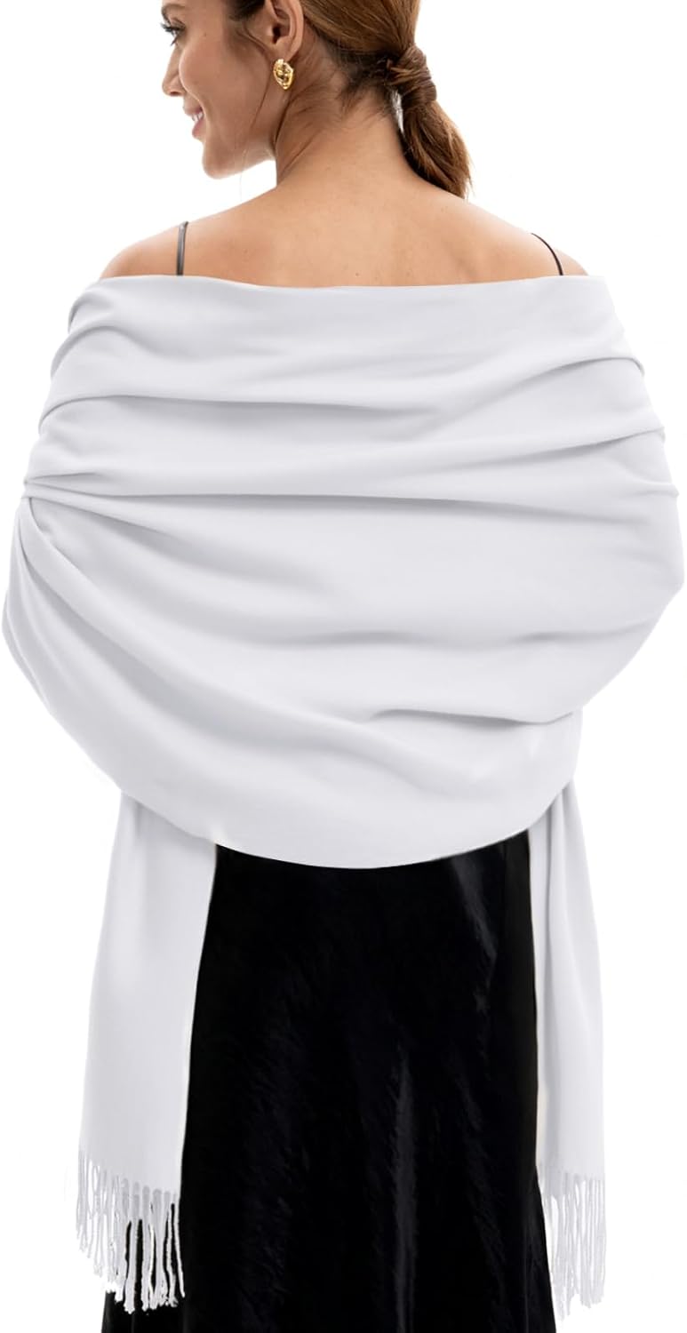 Pashmina Scarf and Shawl - Soft Women Pashminas Wrap for Wedding Evening Party dresses