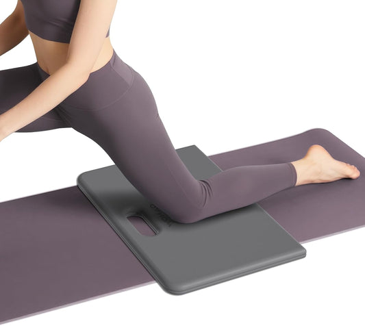 Yoga Knee Pad - Foldable Non-Slip POE Cushion, Folding Support Pad with Handle, Lightweight & Portable for Yoga, Pilates, Fitness