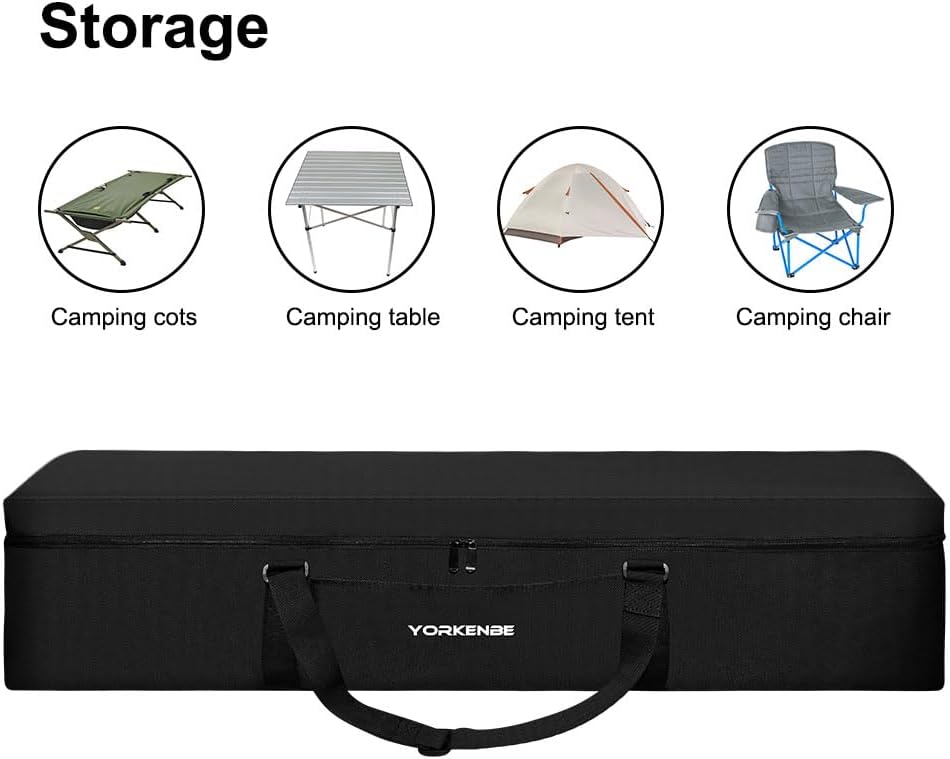 Camping Chair Replacement Bag, 42 Inch Extra Large Zippered Cot Bag, Waterproof Foldable Carrying Case with Handle Strap, Large Mouth fits Most Cots & Chairs for Travel Outdoor