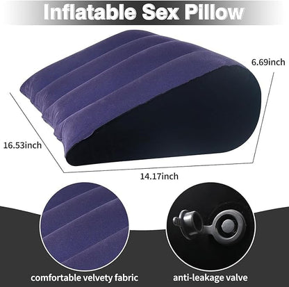 2025 Upgraded Bed Wedge Pillow, Inflatable Pillow for Couples Soft Portable Positioning Triangle Sofa Pillow Body Positioners Cushion Hoodies Yoga HP0Z