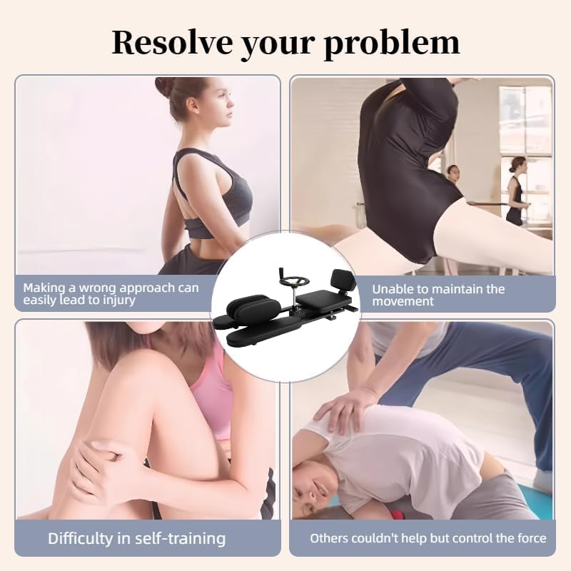 550 LBS Stainless Steel Stretch Machine, 240° Rotation Split Machine, Leg Stretcher Machine with Silent Wheels, Leg Stretcher for Home/Gym/Yoga/Dancers, Split Machine for Flexibility
