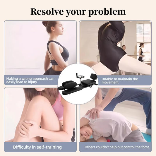 550 LBS Stainless Steel Stretch Machine, 240° Rotation Split Machine, Leg Stretcher Machine with Silent Wheels, Leg Stretcher for Home/Gym/Yoga/Dancers, Split Machine for Flexibility