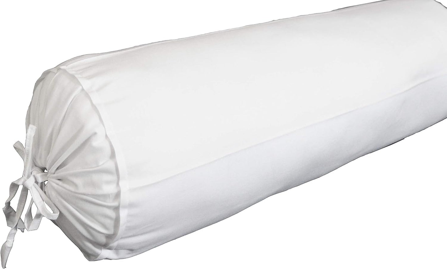 Saffron HANDICRAFTS Cotton 240TC - Bolster Cover Full Round Removable Cover for Neck Roll, Leg Rest,Yoga Practice, Meditation, Bed Sofa Couch (Turquoise Blue, 8"x24"(20 cm x 60 cm))