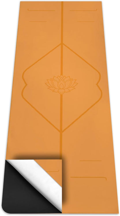 Hot Yoga Mat Towel with Corner Pockets Yoga Towels for Hot Yoga Non Slip with Travel Bag Sweat Absorbent Yoga Blankets Mat Cover for Workout Gym 70"x26" (Mountain-01, 70x26)