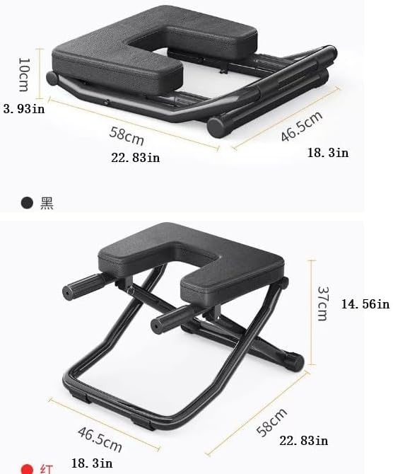 Foldable Yoga Headstand Bench, 330.7 LBS Capacity Multi-Functional Yoga Inversion Chair Feet Up Trainer Headstand Stool for Home Workout&Fitness&Gym