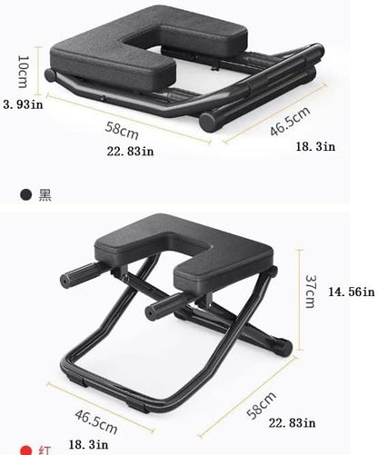 Foldable Yoga Headstand Bench, 330.7 LBS Capacity Multi-Functional Yoga Inversion Chair Feet Up Trainer Headstand Stool for Home Workout&Fitness&Gym