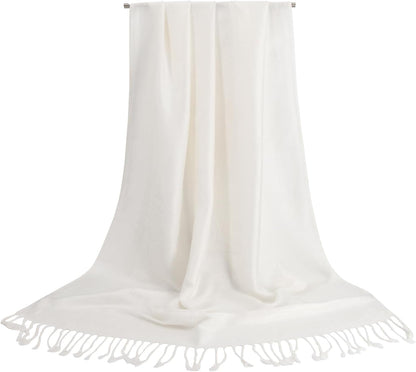 Ciormis Two Tone Silky Paisley Pashmina Shawl Scarf,Soft Women's Rave Jacquard Pashminas Wrap Scarves