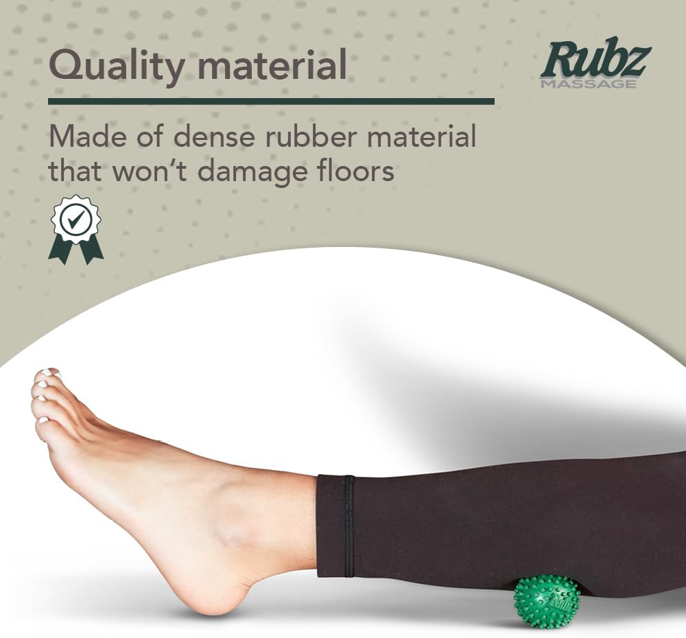 Due North Foot Rubz Hand & Back Massage Ball - Relieve Pain from Plantar Fasciitis, Tight Muscles & Sore Feet - Massage Tool