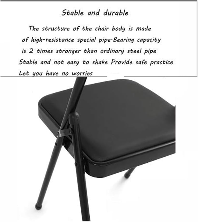 Metal Folding Yoga Chair,Iyengar Yoga Chair,Backless Yoga Chair,Double Beam Design Yoga Auxiliary Chair,Adult Yoga Chair,Suitable for Home,Gym,Black
