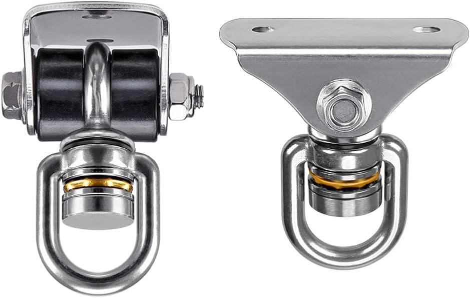 BeneLabel Swing Hanger with Bearing Swivel 800LB Capacity Stainless Steel Ceiling Mount Bracket Hanging Kit for Aerial Silks, Swings, Hammocks, Hanging Chair, Aerial Hoop, Heavy Bag, Yoga Swing