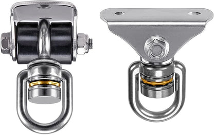 BeneLabel Swing Hanger with Bearing Swivel 800LB Capacity Stainless Steel Ceiling Mount Bracket Hanging Kit for Aerial Silks, Swings, Hammocks, Hanging Chair, Aerial Hoop, Heavy Bag, Yoga Swing