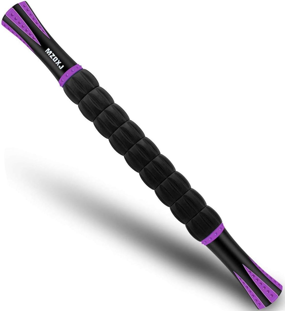 Muscle Roller Massage Roller Stick- Deep Tissue Fascia Blaster for Myofascial Pain Relief, Lymphatic Drainage & Body Sculpting, Handheld Physical Therapy & Recovery Tool (Gray black-18 inch)