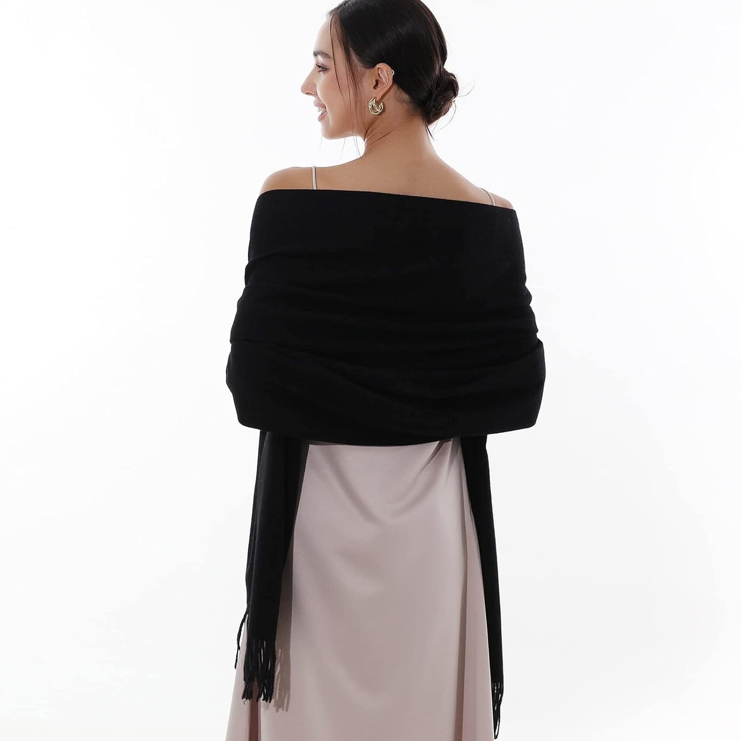 RIIQIICHY Winter Scarfs for Women Pashmina Shawls Wraps for Evening Dresses Large Warm Soft Scarves