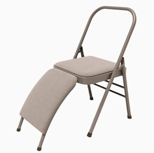 Yoga Auxiliary Chair with Detachable Lumbar Back Support Relieve Back Pain Chair Yoga Office Chair Folding Balance Handstand Training Tool
