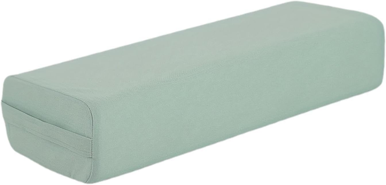 Rectangular Bolster Cushion Meditation Cushion Support Cushion with Comfortable, Breathable Cover and Handle, Portable for Pilates, M