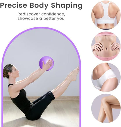 Home Pilates Essentials Kit for Women, with 5 Resistance Bands - Magic Circle Pilates Kit for Home Toning, Includes Yoga Ball, Stretch Strap & Gym Bag (13-Piece Complete Starter Set)